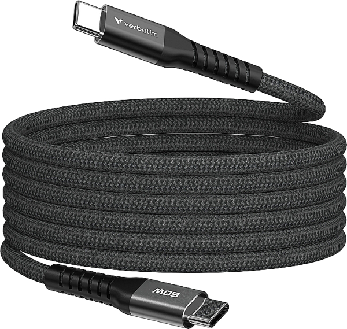 Кабел/адаптер Verbatim Sync & Charge USB-C to USB-C 60W Magnetic 120 cm - Blackна ниска цена с бърза доставка - BestPC.BG