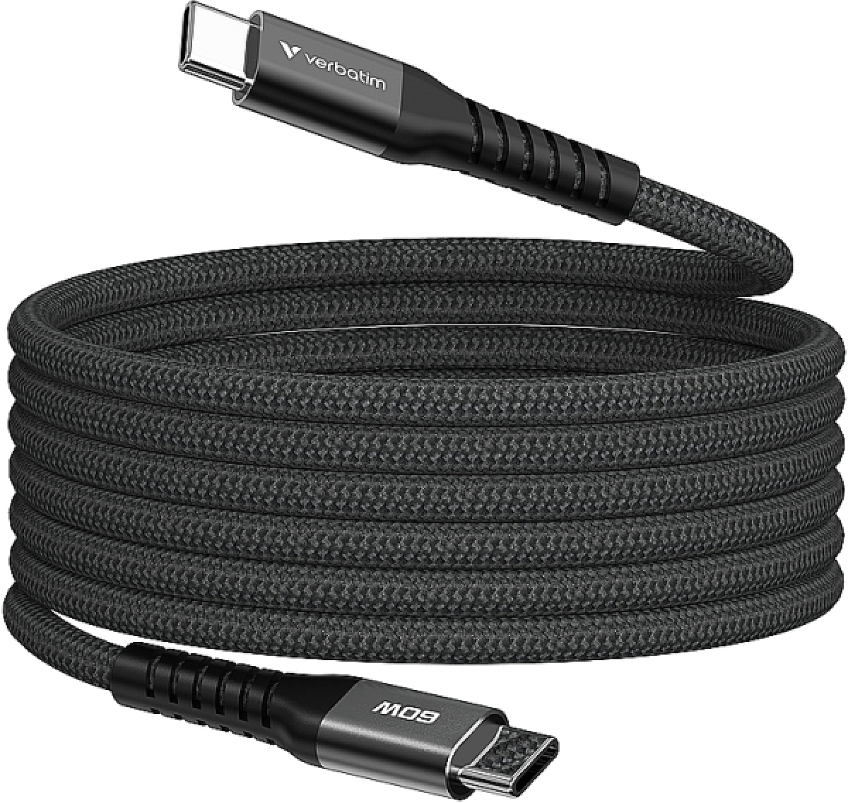 Кабел/адаптер Verbatim Sync & Charge USB-C to USB-C 100W Magnetic 120 cm - Blackна ниска цена с бърза доставка - BestPC.BG