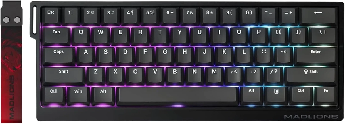 Клавиатура Геймърска Professional Gaming Mechanical Keyboard MAD 60 HE RGB - 1K, Magnetic Amber Pro Switches, Черна/Червенана ниска цена с бърза доставка - BestPC.BG