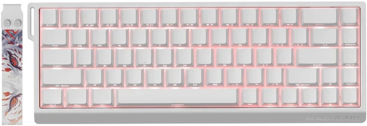 Клавиатура Геймърска Professional Gaming Mechanical Keyboard MAD 68 HE RGB - 1K, Magnetic Amber Pro Switches бялана ниска цена с бърза доставка - BestPC.BG