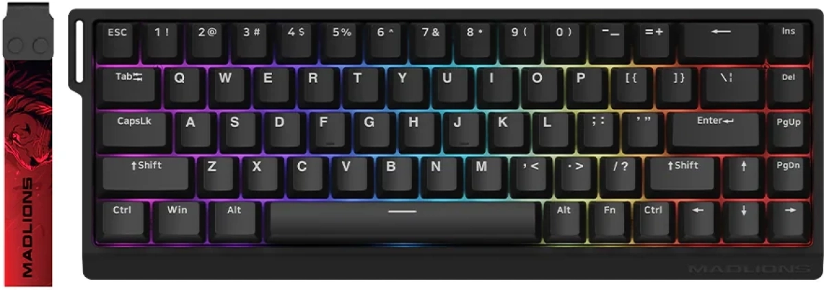 Клавиатура Геймърска Professional Gaming Mechanical Keyboard MAD 68 HE RGB - 1K, Magnetic Amber Pro Switches, Черна/червенана ниска цена с бърза доставка - BestPC.BG