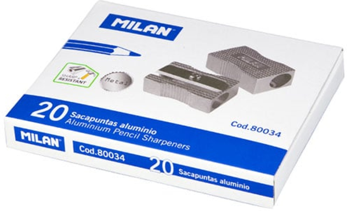 Milan Острилка, правоъгълна, алуминиева, 20 брояна ниска цена с бърза доставка - BestPC.BG