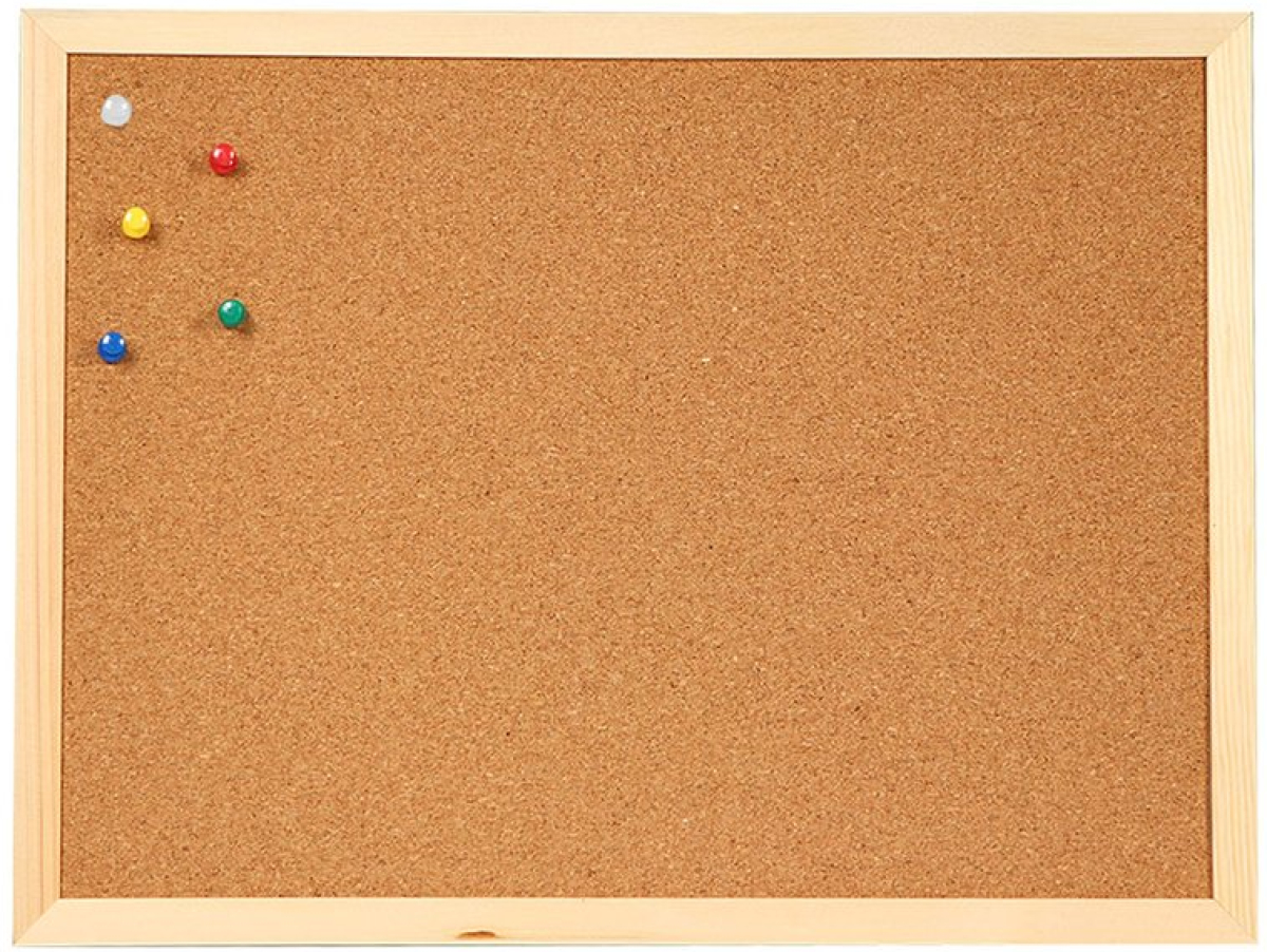 Office 1 Коркова дъска, с дървена рамка, 30 x 40 cm, в комплект с 5 пинчетана ниска цена с бърза доставка - BestPC.BG