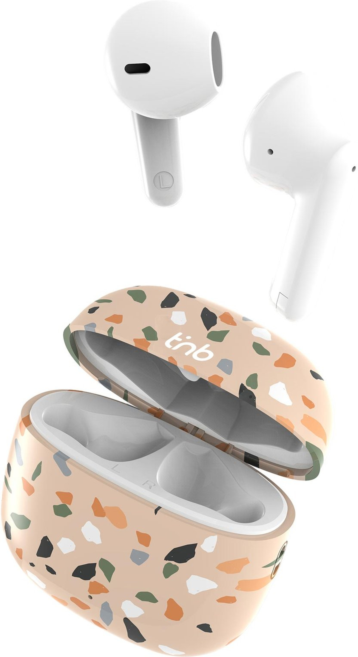 Слушалки TNB Exclusive Terrazzo, безжични, с Bluetooth, със зареждащ кейс, USB Type-C, 102 dBна ниска цена с бърза доставка - BestPC.BG