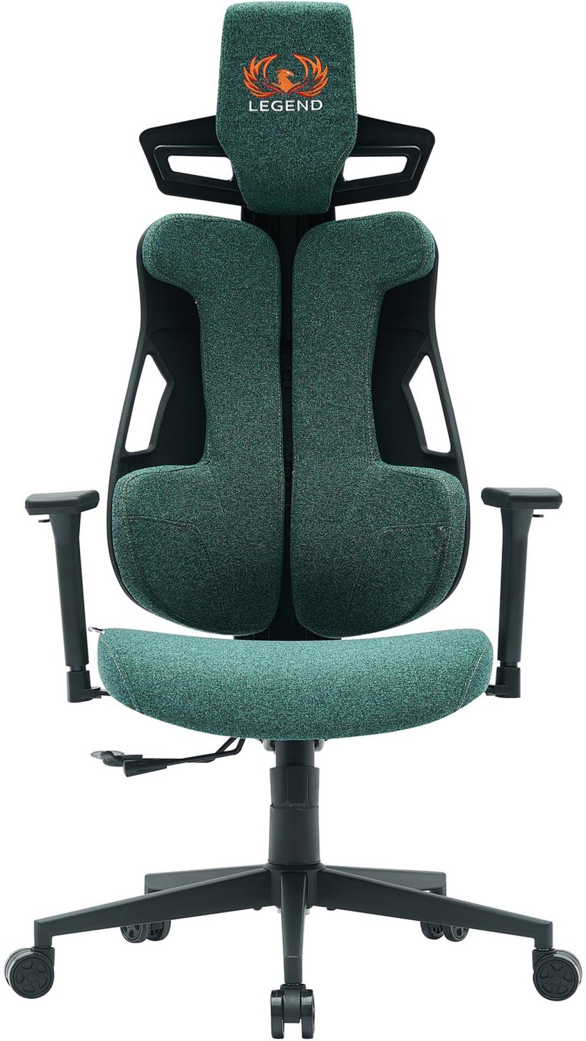 Геймърски стол RFG First Legend, текстил, Slide механизъм, полипропиленова основа, до 150 kg, тюркоазна ниска цена с бърза доставка - BestPC.BG