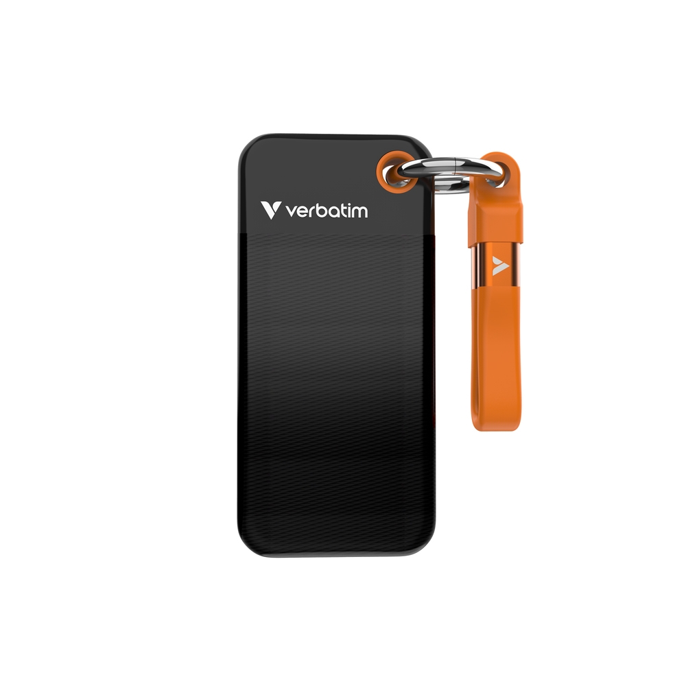 SSD външен Verbatim Pocket SSD USB 3.2 Gen 2 2TB Black-Orangeна ниска цена с бърза доставка - BestPC.BG