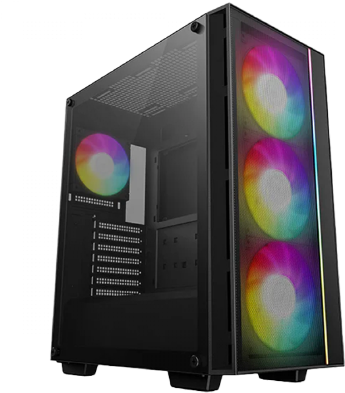 Кутия DeepCool MATREXX55 MESH V4 C, Mid Tower, Mini-ITX-Micro-ATX-ATX, 1xUSB3.0, 1x Type-C, 1xAudio, LED Button, 3x140mmна ниска цена с бърза доставка - BestPC.BG