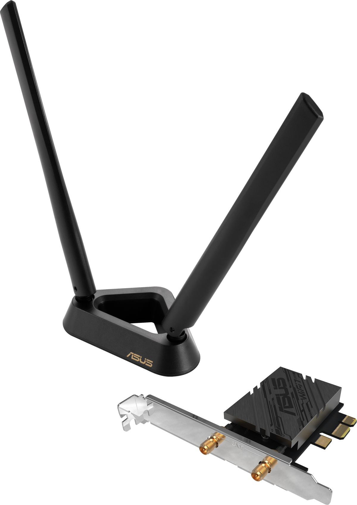 WiFi безжична карта/адаптер Безжичен адаптер ASUS PCE-BE92BT WiFi 7 PCI-e две външни антени и Bluetooth 5.4на ниска цена с бърза доставка - BestPC.BG