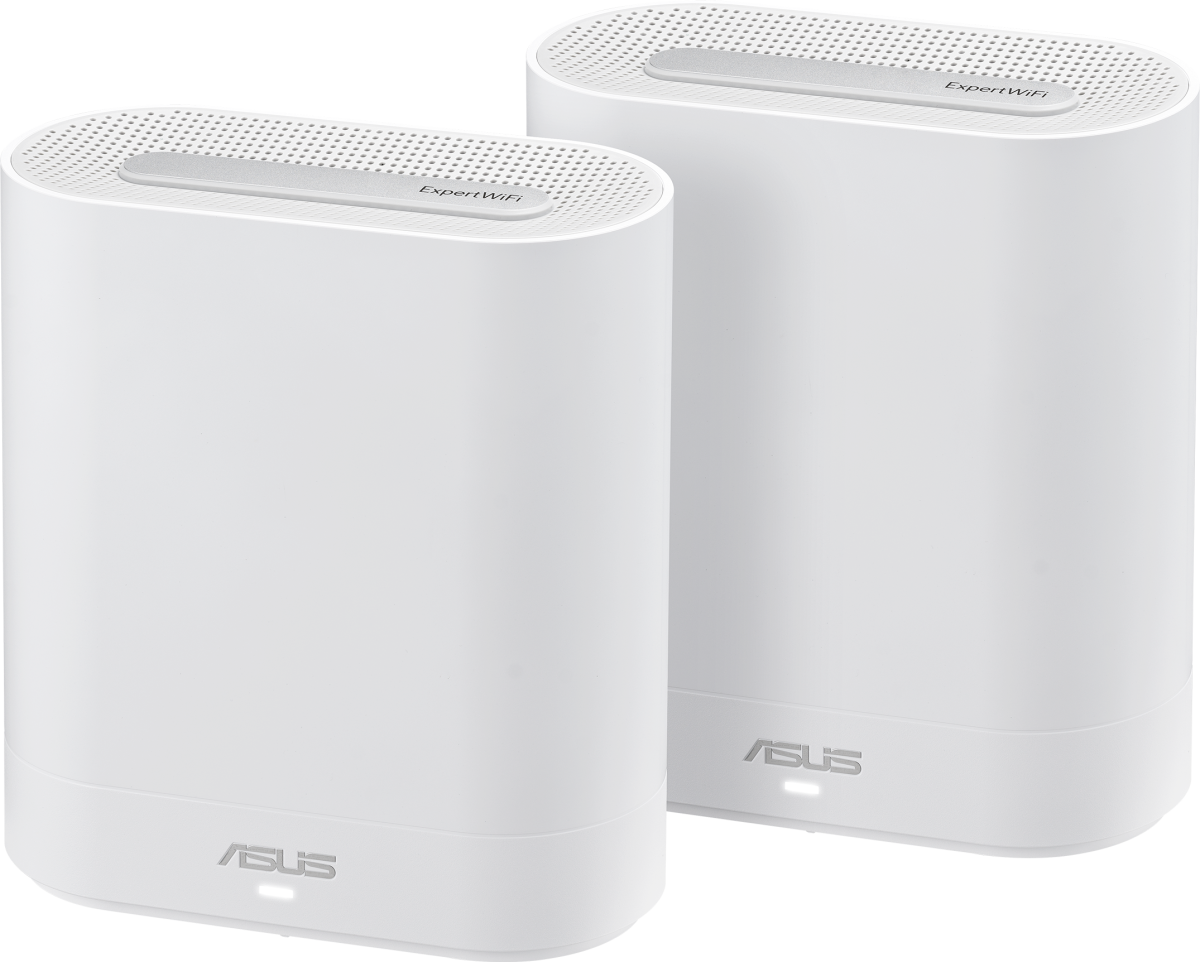 Безжични WiFi Mesh системa ASUS ExpertWiFi EBM68, Tri-Band, WiFi 6 Mesh System (2 pack), Бяла; 90IG07V0-MO3A40на ниска цена с бърза доставка - BestPC.BG
