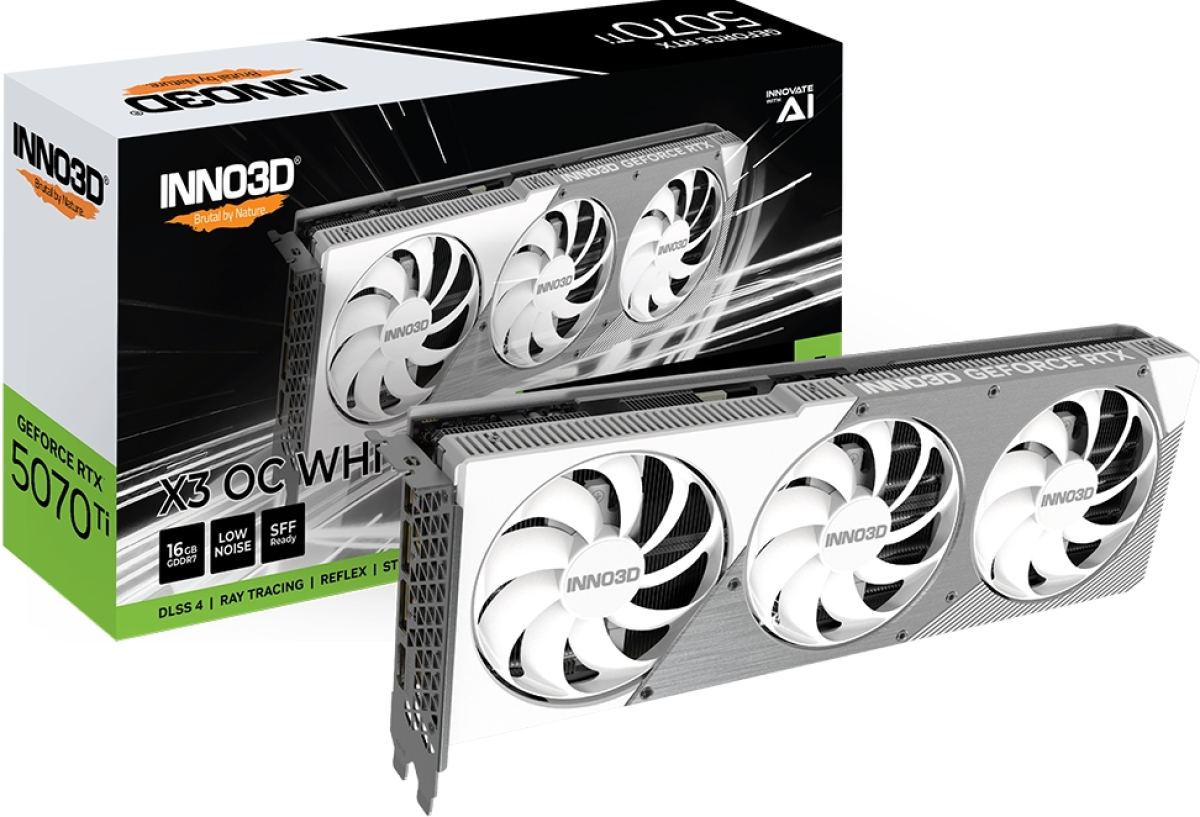 Видеокарта Inno3D GeForce RTX 5070 Ti 16GB GDDR7 X3 OC Whiteна ниска цена с бърза доставка - BestPC.BG