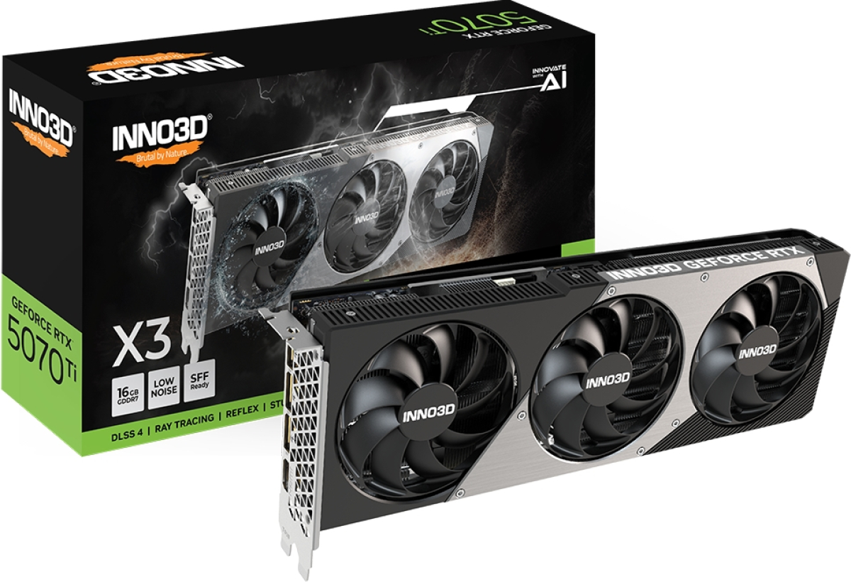 Видеокарта Inno3D GeForce RTX 5070 Ti 16GB GDDR7 X3на ниска цена с бърза доставка - BestPC.BG