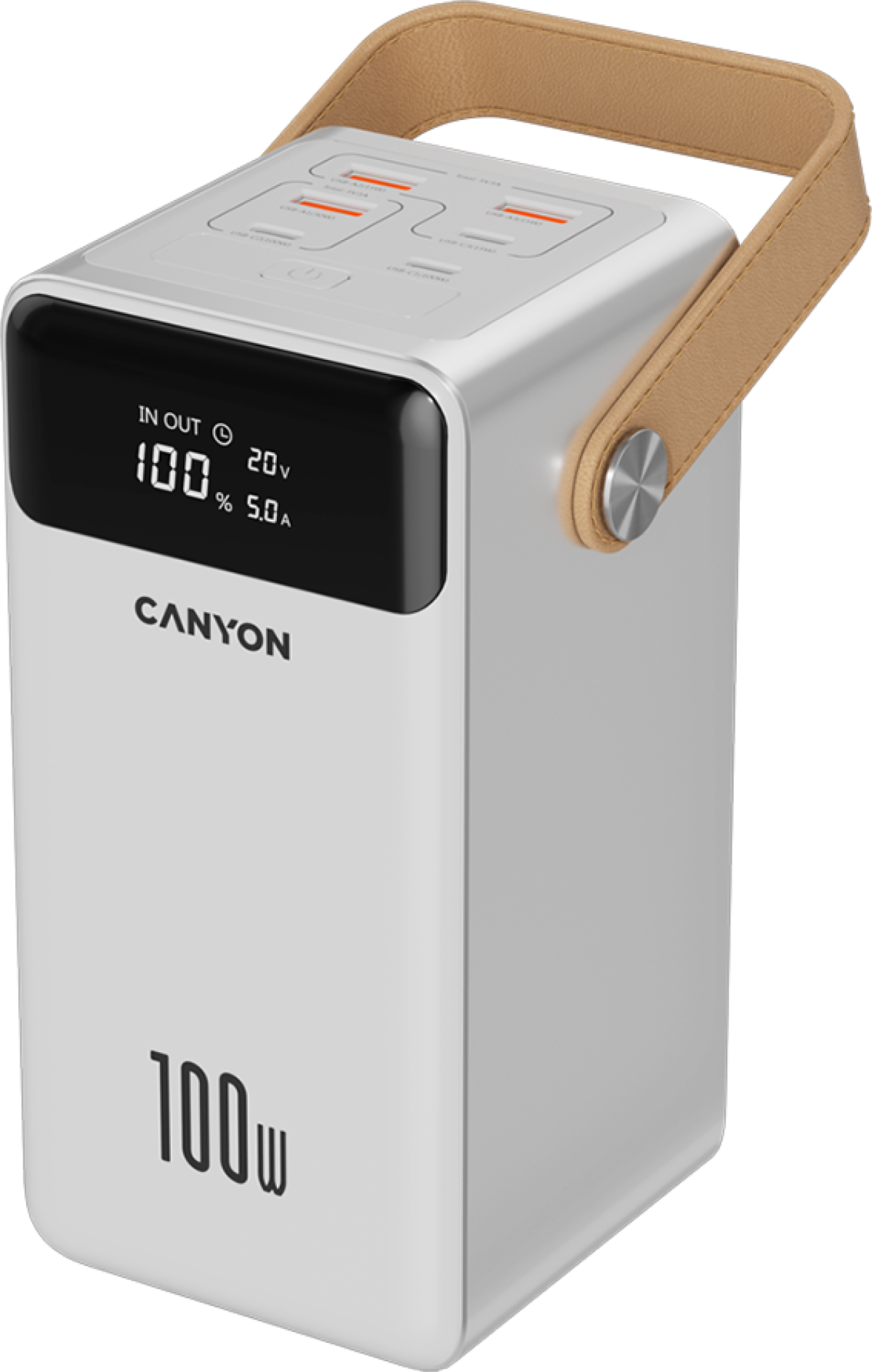 Външна батерия Canyon OnPower 610, 1 м., 60 000 mAh, PD100W, 3 x USB-A, 3 x USB-C; CNS-CPB610Wна ниска цена с бърза доставка - BestPC.BG