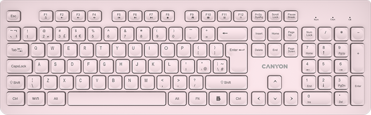 Клавиатура CANYON keyboard HKB-W01 UK-US AAA Wireless Beigeна ниска цена с бърза доставка - BestPC.BG