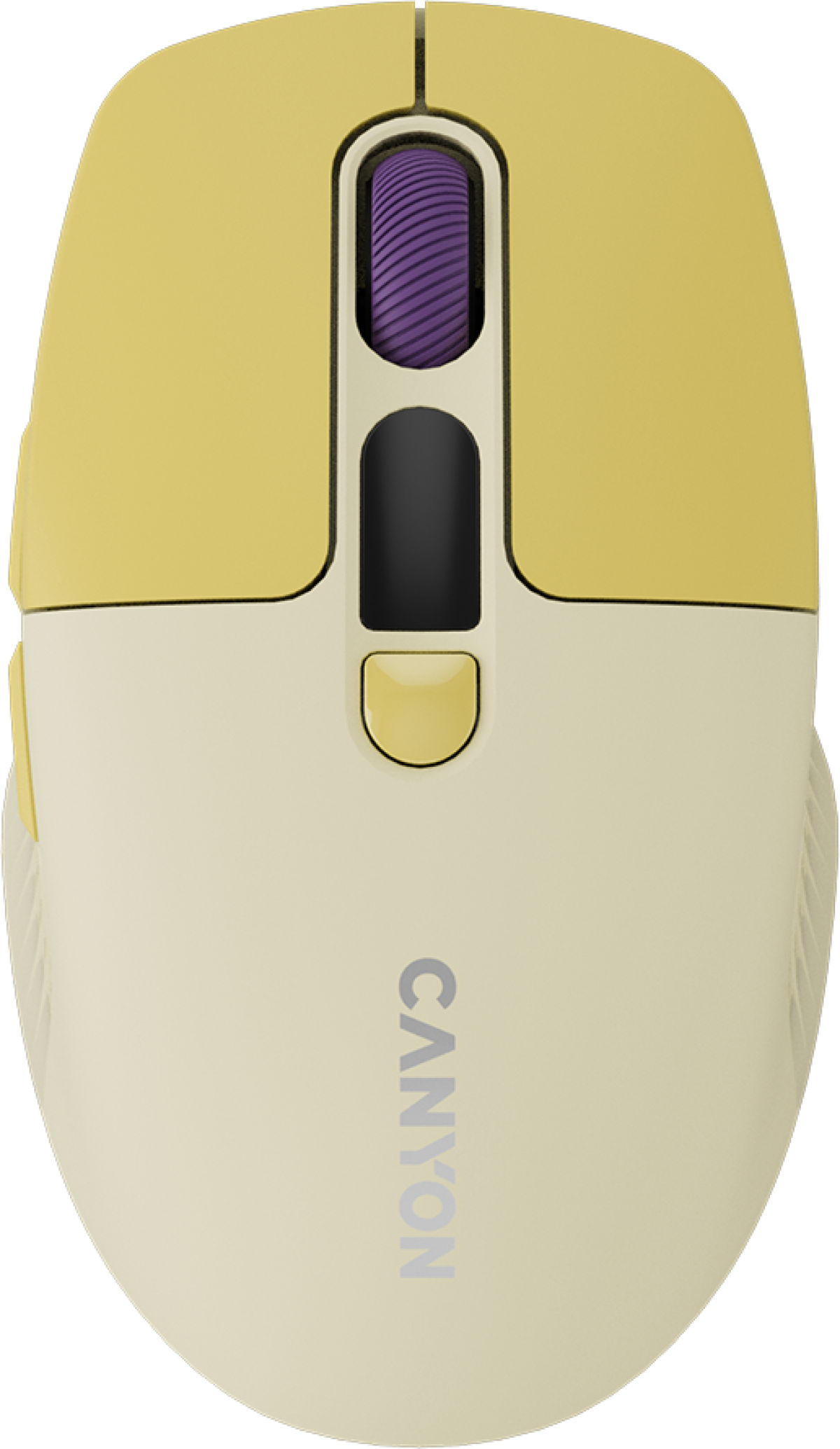 Мишка CANYON CNS-CMSW26Y LCD Silent Dual Mode Wireless, 2400 DPI, Жълтана ниска цена с бърза доставка - BestPC.BG