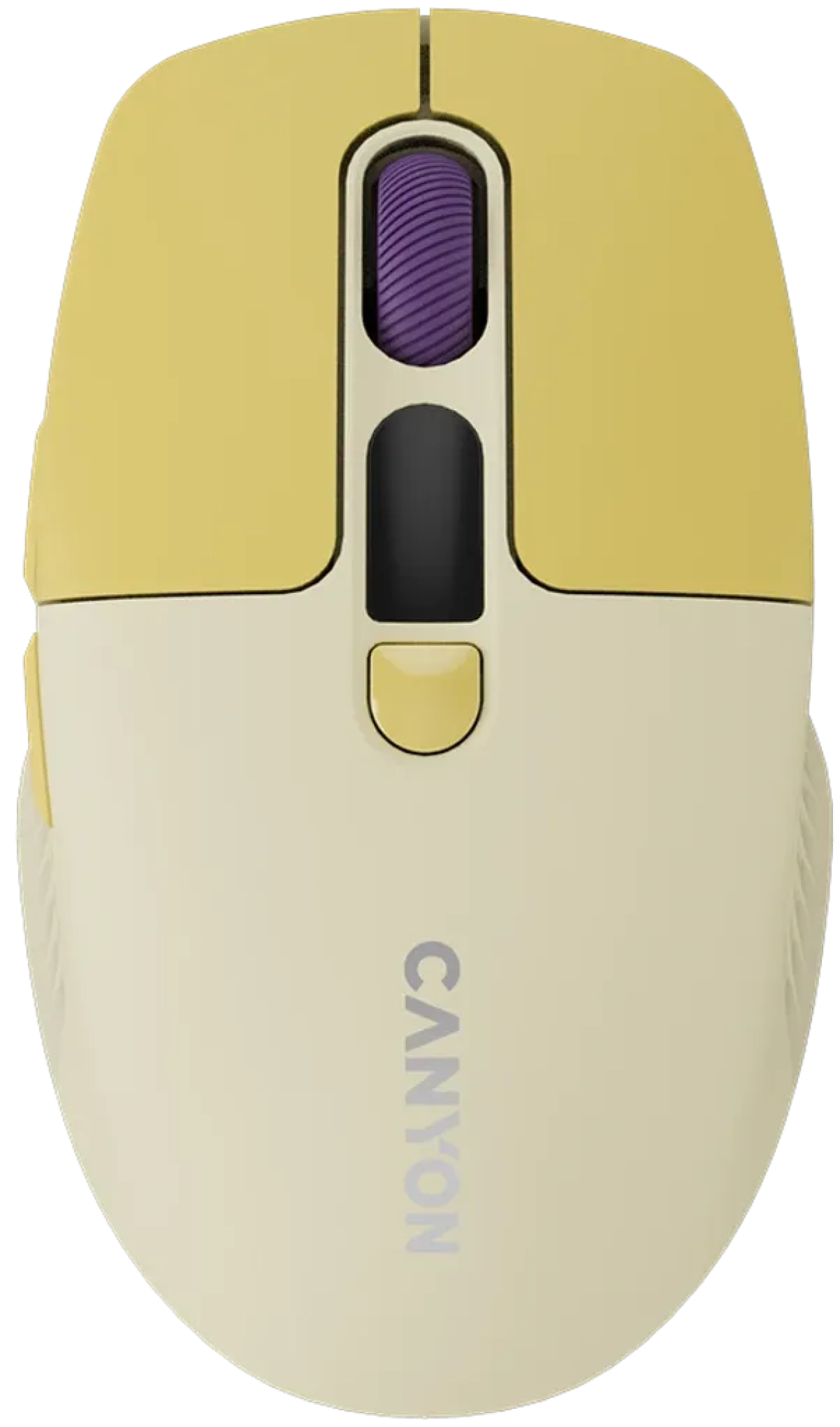 Мишка CANYON CNS-CMSW26Y LCD Silent Dual Mode Wireless, 2400 DPI, Жълтана ниска цена с бърза доставка - BestPC.BG
