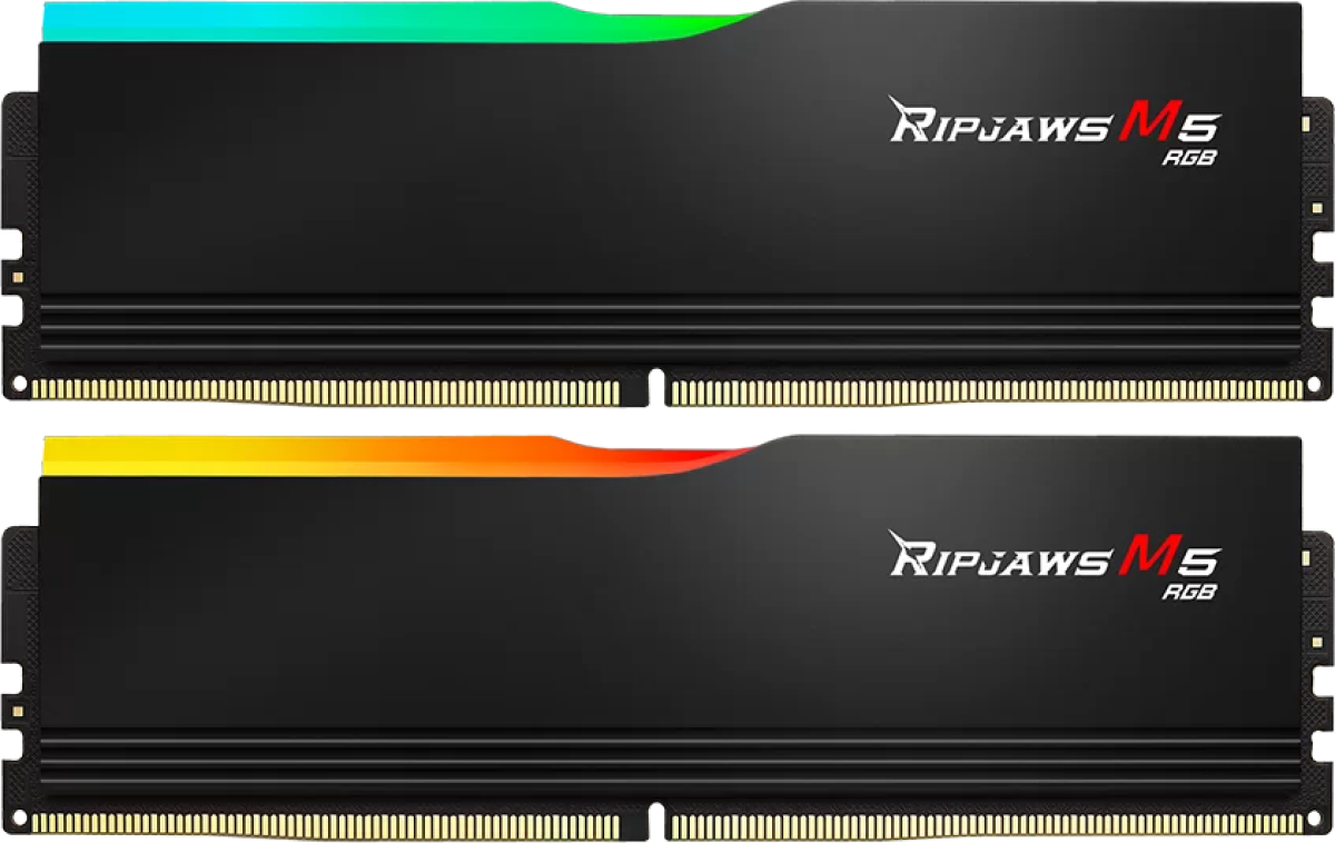Памет G.SKILL Ripjaws M5 RGB Black 64GB(2x32GB) DDR5-6000 - Intel XMPна ниска цена с бърза доставка - BestPC.BG