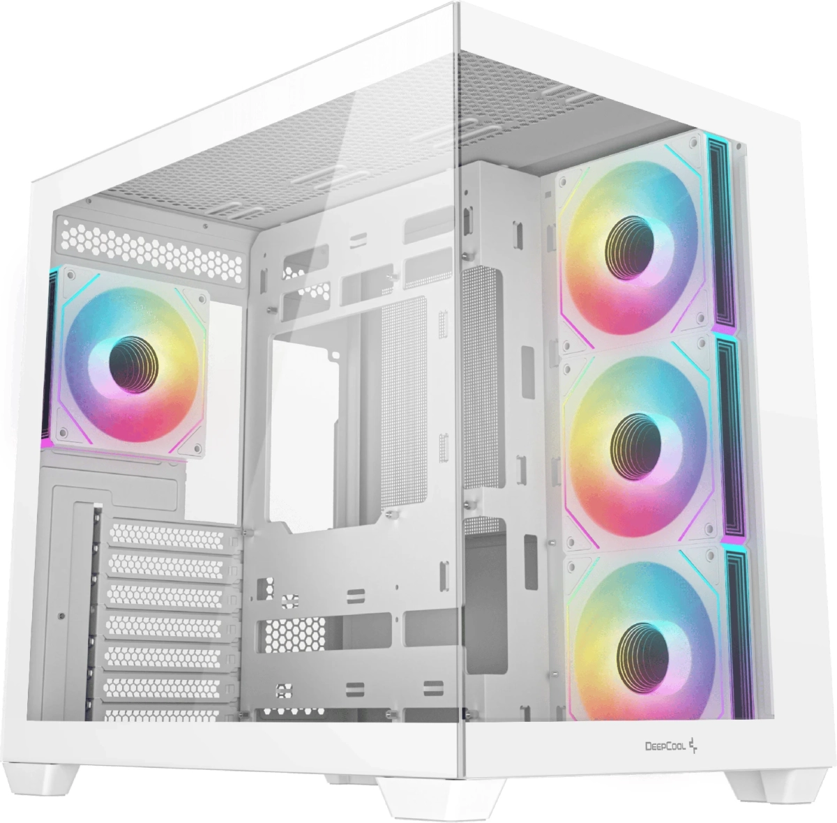 DeepCool кутия Case ATX - CG530 4F White - 4 ARGB Fansна ниска цена с бърза доставка - BestPC.BG