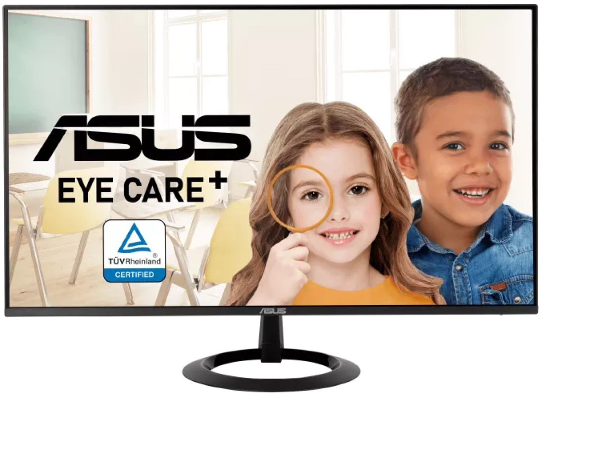 Монитор ASUS VZ27EHF Eye Care – 27", 1920 x 1080 Full HD, 16:9, IPS панел, 1 ms. MPRT, 100 Hz, HDMI(v1.4) x 1, Черенна ниска цена с бърза доставка - BestPC.BG