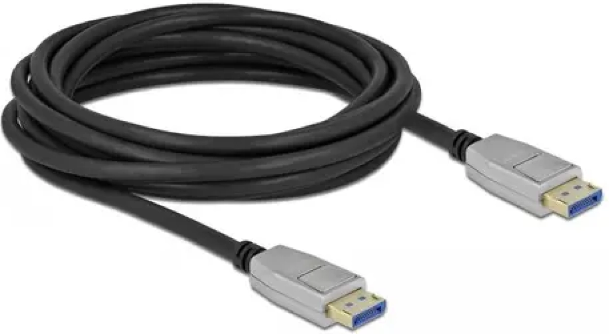 Кабел Delock DisplayPort 2.0 мъжко - DisplayPort мъжко, 5.0м, 10K, Черенна ниска цена с бърза доставка - BestPC.BG