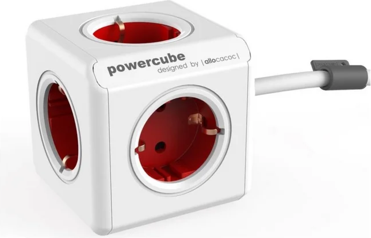Контакт DesignNest PowerCube Extended 1307 разклонител, 5 гнезда, 3м кабелна ниска цена с бърза доставка - BestPC.BG