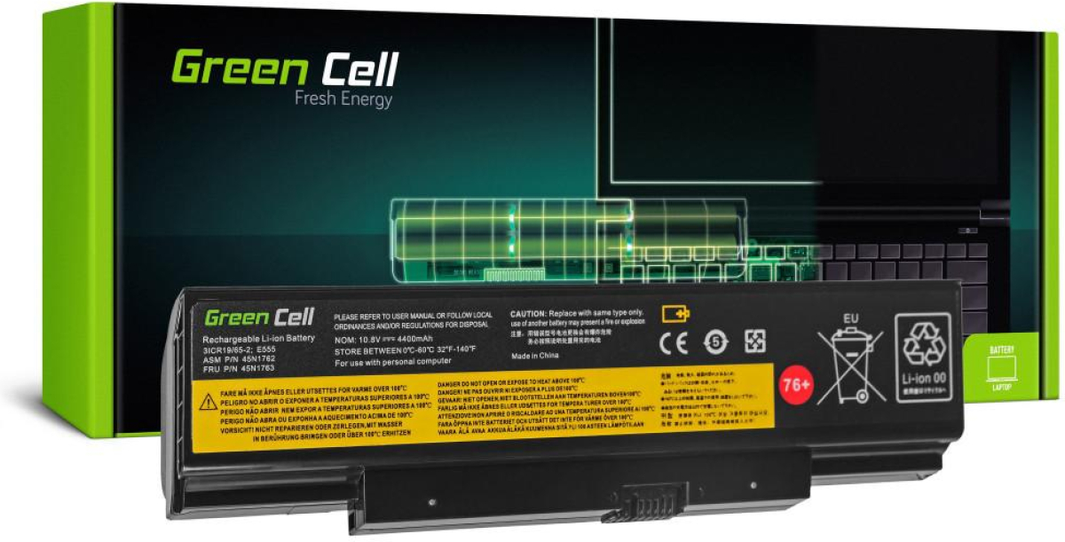 Батерия за лаптоп GREEN CELL, Lenovo ThinkPad Edge E550 E550c E555 E560 E565 10,8V 4400mAhна ниска цена с бърза доставка - BestPC.BG