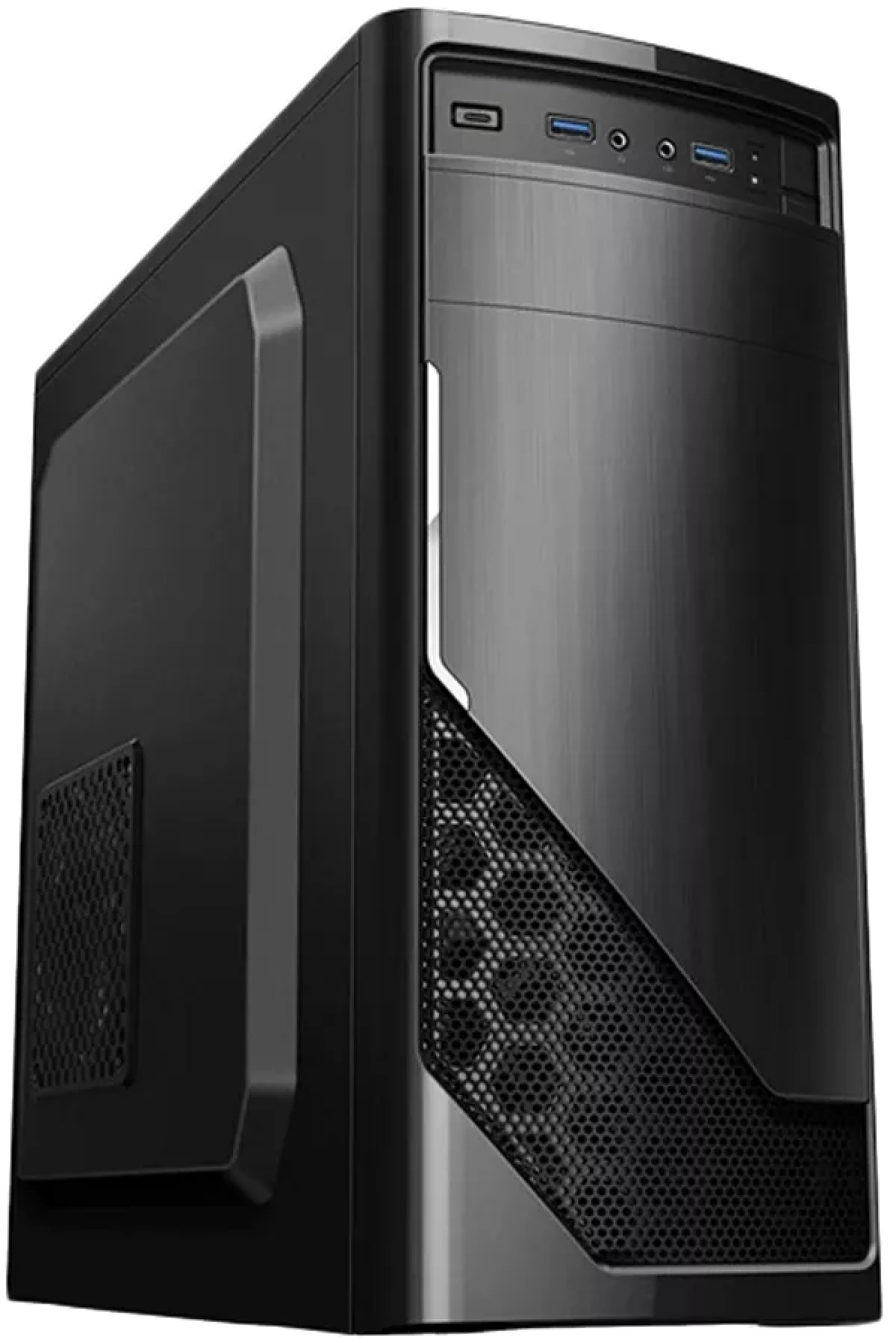 Кутия Chassis FC-F52A, ATX, 7 slots, 1 X 5.25", 2 X 3.5" H.D., 2 X 2.5", 2 x USB 3.0, 1 X Type C - 1 x AUDIO -, PSU 550W 12 sm, 20+4pin, Blackна ниска цена с бърза доставка - BestPC.BG