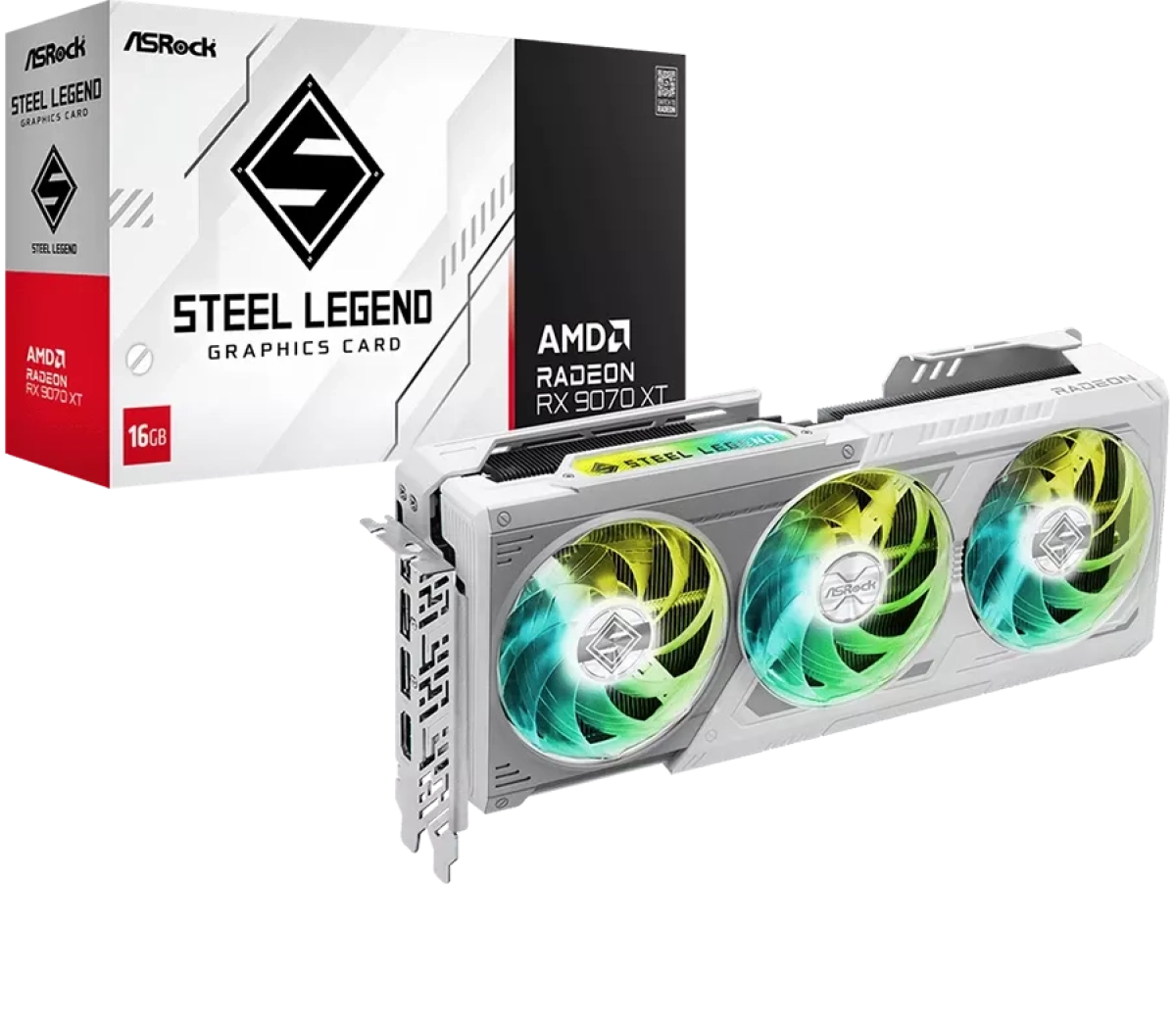 Видеокарта ASROCK Video Card AMD Radeon RX 9070 XT Steel Legend 16GB GDDR6 256-bit HDMI 3x DPна ниска цена с бърза доставка - BestPC.BG