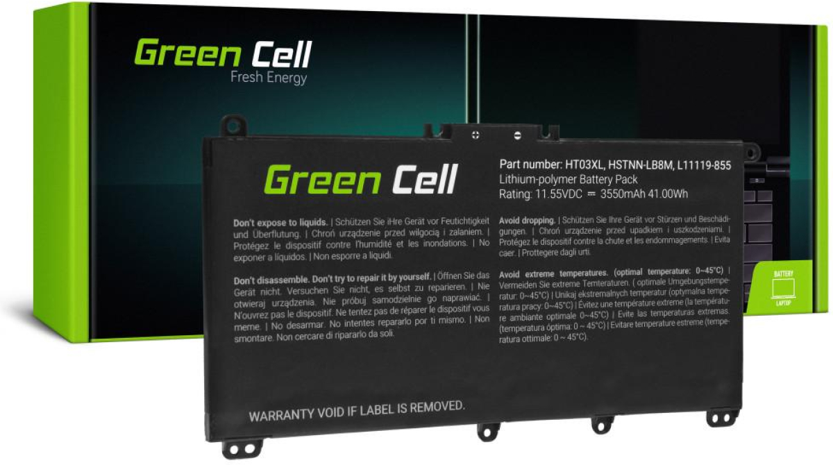 Батерия за лаптоп GREEN CELL, HP 250 G7 G8 255 G7 G8 240 G7 G8 245 G7 G8 470 G7, HP 14 15 17на ниска цена с бърза доставка - BestPC.BG