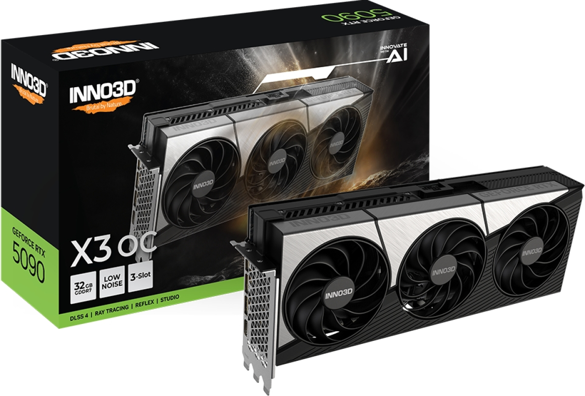 Видеокарта Inno3D GeForce RTX 5090 32GB GDDR7 X3 OCна ниска цена с бърза доставка - BestPC.BG