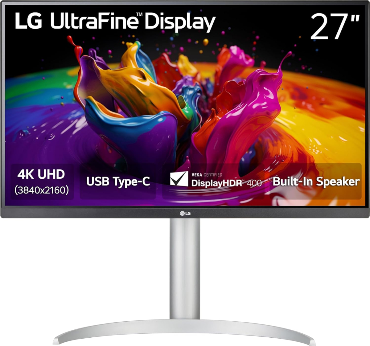 Монитор LG 27UP850K-W, 27" UltraFine UHD, IPS 4K , 5ms, 1200:1, 400cd-m2, 3840 x 2160на ниска цена с бърза доставка - BestPC.BG
