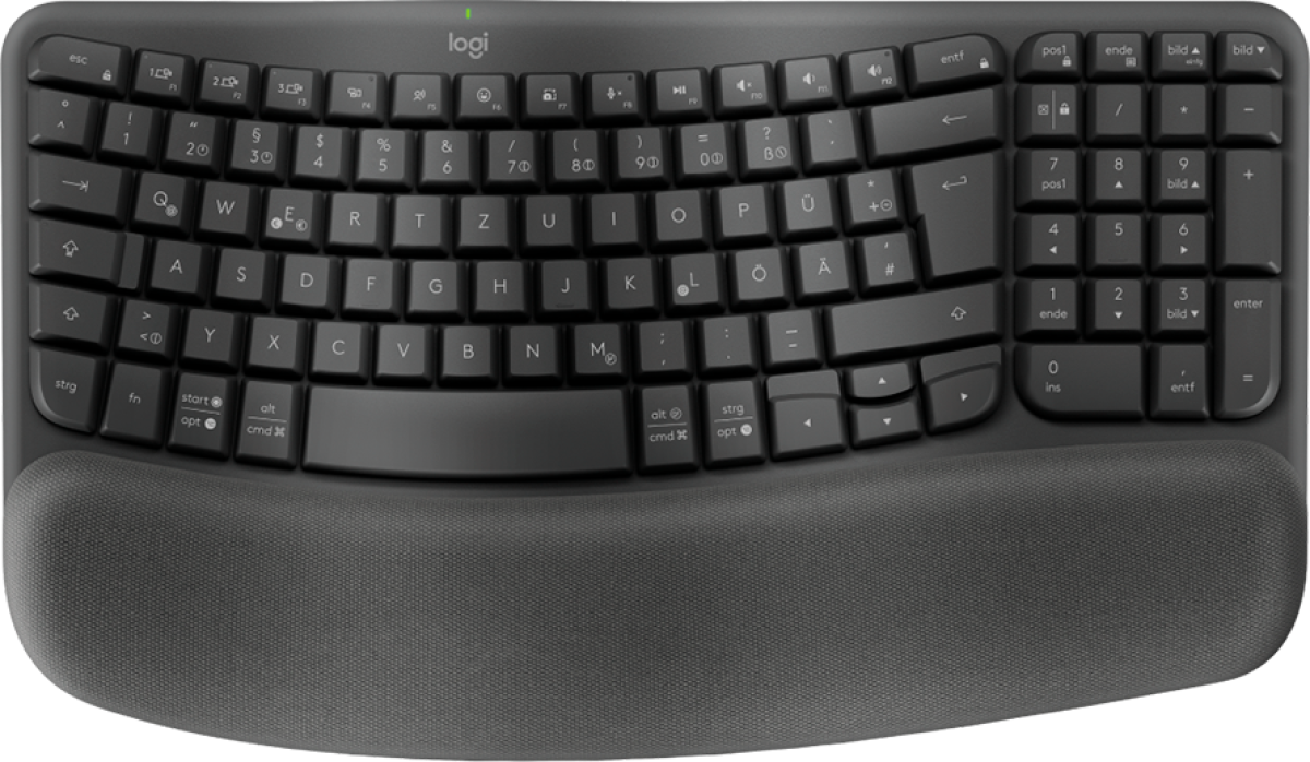 Клавиатура LOGITECH Wave Bluetooth ergonomic keyboard - GRAPHITE - US INT'L - B2Bна ниска цена с бърза доставка - BestPC.BG