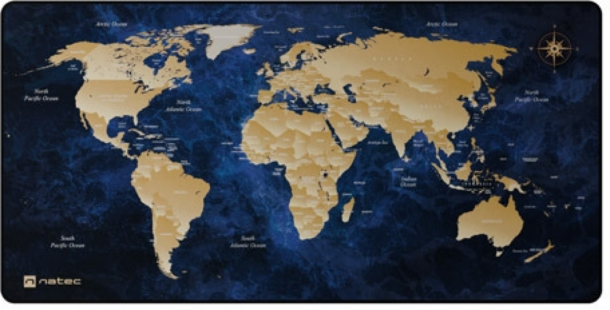 Подложка за мишка Natec Mouse Pad World Deep Map MAXI 800x400 mmна ниска цена с бърза доставка - BestPC.BG