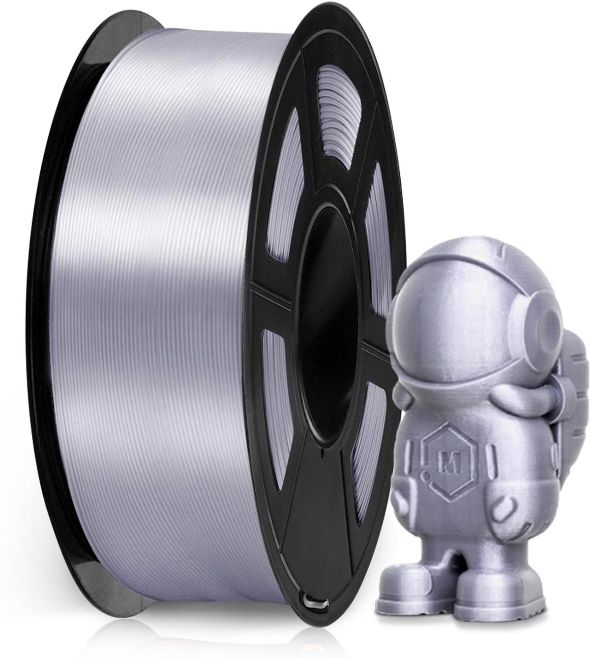 Консуматив за 3D принтер Silk, PLA+, 1.75 mm, 1 kg, сивна ниска цена с бърза доставка - BestPC.BG