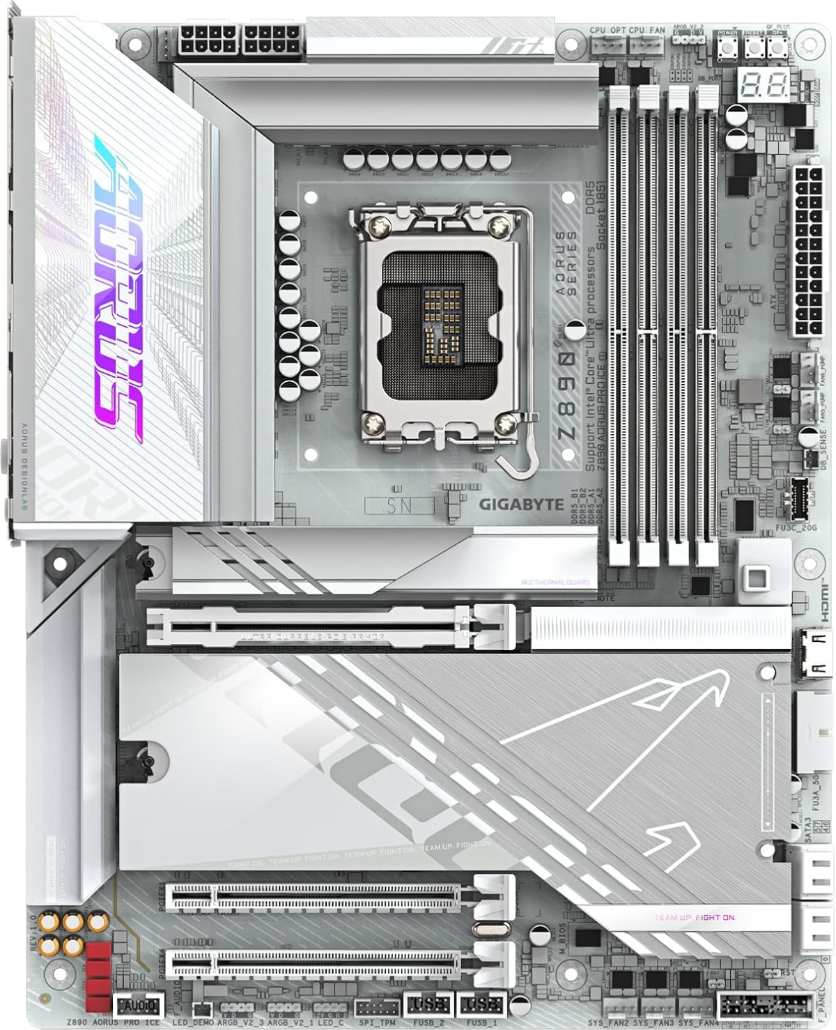 Дънна платка GIGABYTE Z890 AORUS PRO ICE, LGA1851 сокет, 4x DDR5 слота, 256 GB, ATXна ниска цена с бърза доставка - BestPC.BG