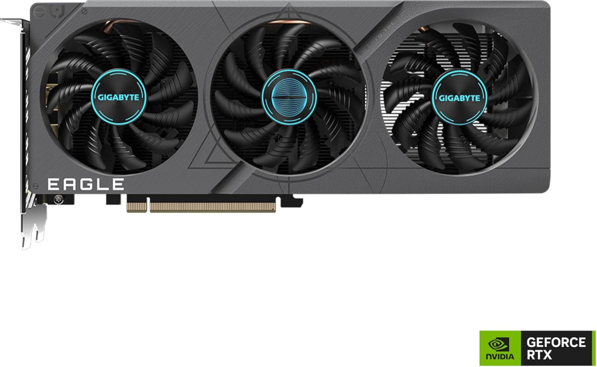 Видеокарта GIGABYTE GeForce RTX 4060 Eagle OC 8GD, 3X вентилатори WINDFORCE, 8GB GDDR6, 128-bit, GV-N4060EAGLE OC-8GDна ниска цена с бърза доставка - BestPC.BG