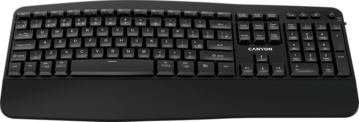 Клавиатура CANYON HKB-W6, Wireless, Чернана ниска цена с бърза доставка - BestPC.BG