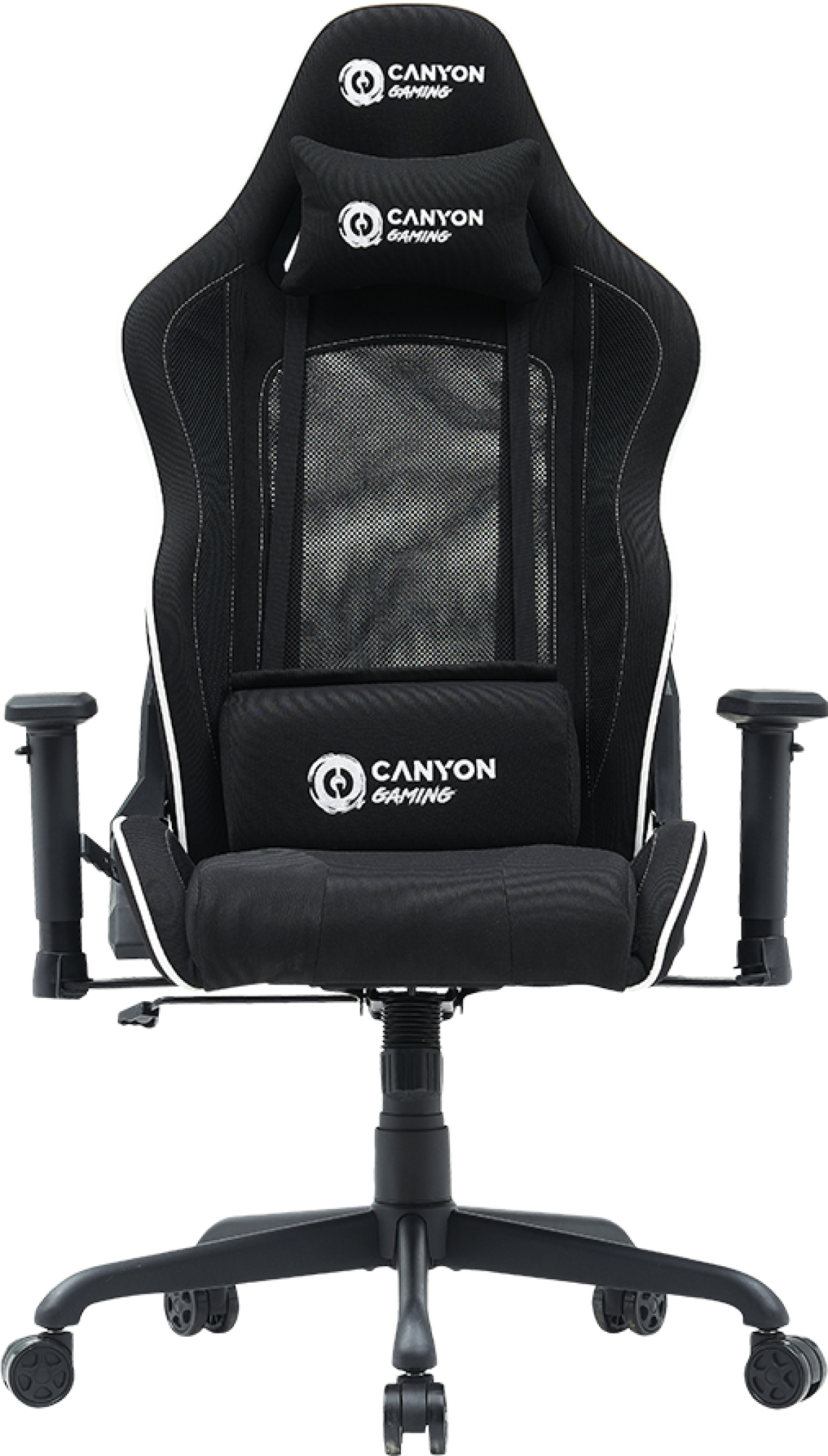 Геймърски стол Canyon Shift MCCH01 Transformer - Газов амортисьор клас 4, 2D регулируеми подлакътници, Натоварване до 150 кг., Черен/Бялна ниска цена с бърза доставка - BestPC.BG