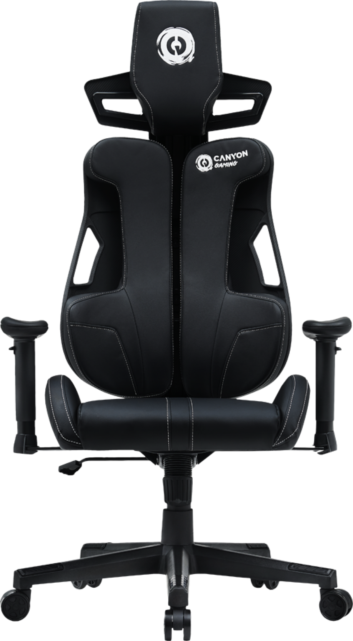 Геймърски стол Canyon Morphos ABCH01 - Газов асансьор клас 4, До 150 кг., Черенна ниска цена с бърза доставка - BestPC.BG