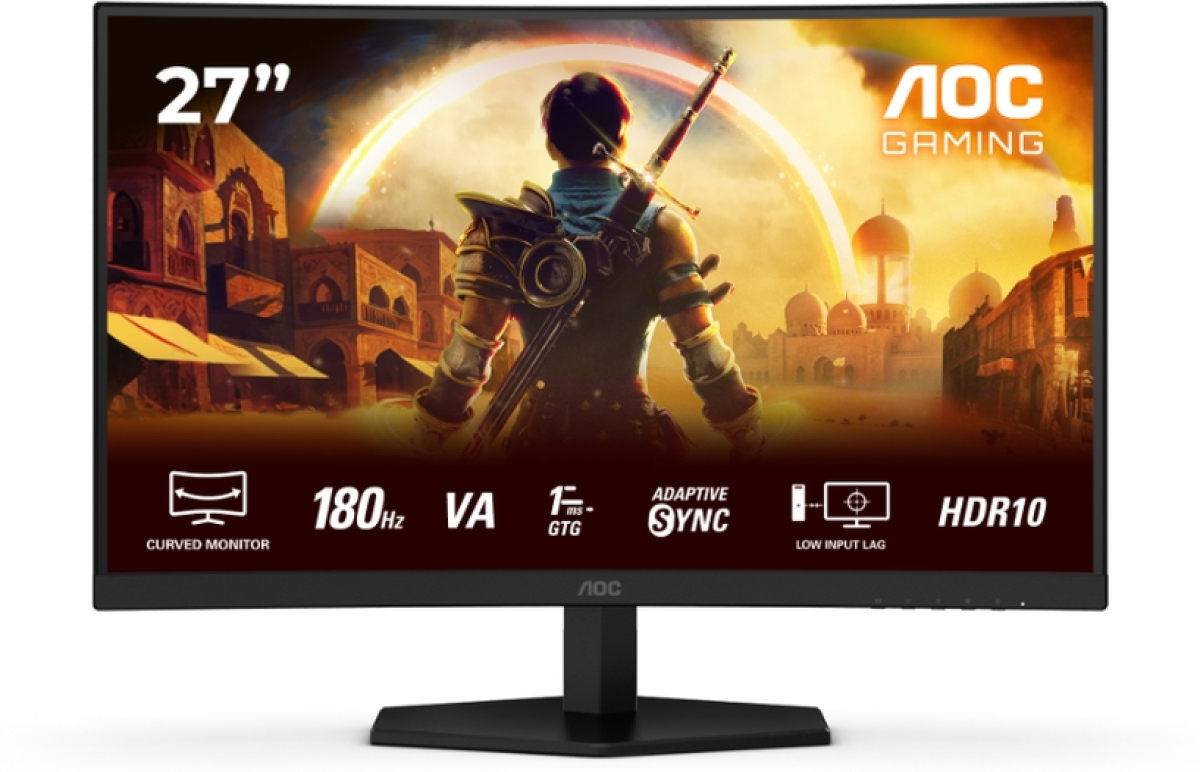 Монитор Геймърски AOC C27G42E, 27" Curved 1500R, VA, WLED, 1ms GtG, 0.5ms MPRT, 300cd m/2, 3000:1, Adaptive Sync, 2xHDMI, DPна ниска цена с бърза доставка - BestPC.BG