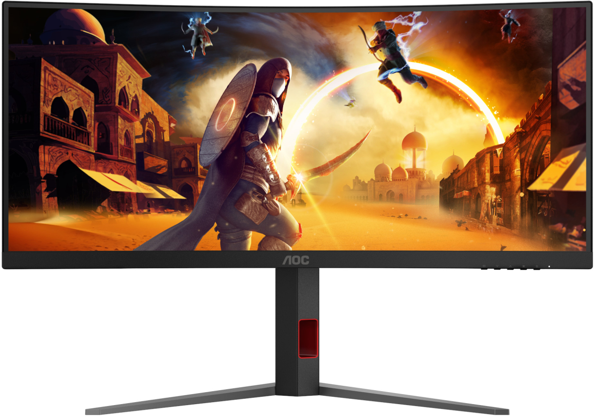 Монитор AOC CU34G4Z, 34" Curved 1500R, VA, WLED, 3440x1440 240Hz, 1ms GtG, 450cd m-2, 2xHDMI, DP, USB hubна ниска цена с бърза доставка - BestPC.BG