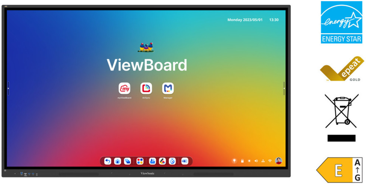 Интерактивна дъска/дисплей ViewSonic IFP6534, 65\'\' TFT DLED panel, AG, Ultra Fine Touch, 16:9, 4K UHD 3840x2160, 8ms, 450cd/m2,VGA, 3x HDMI, DP, RS232на ниска цена с бърза доставка - BestPC.BG