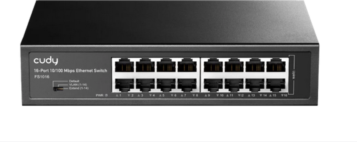 Комутатор/Суич Cudy FS1016, 16 портов, 10-100Mbps, Metal Switchна ниска цена с бърза доставка - BestPC.BG