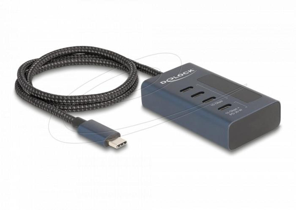 Delock USB Хъб, 4 порта, 10 Gbps, 3 x Data USB-C, 1 x PD 20Wна ниска цена с бърза доставка - BestPC.BG