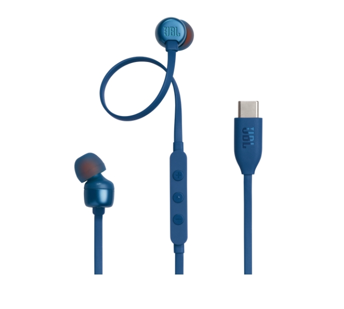Слушалки JBL T310C BLU USB-C In-ear headphonesна ниска цена с бърза доставка - BestPC.BG