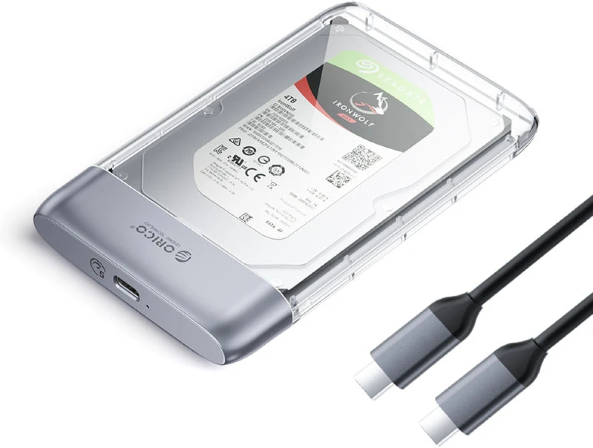 Кутия/Чекмедже за HDD Orico външна кутия за диск Storage - Case - 2.5 inch 5Gbps USB-C Transparent - TX25C3-GY-BPна ниска цена с бърза доставка - BestPC.BG