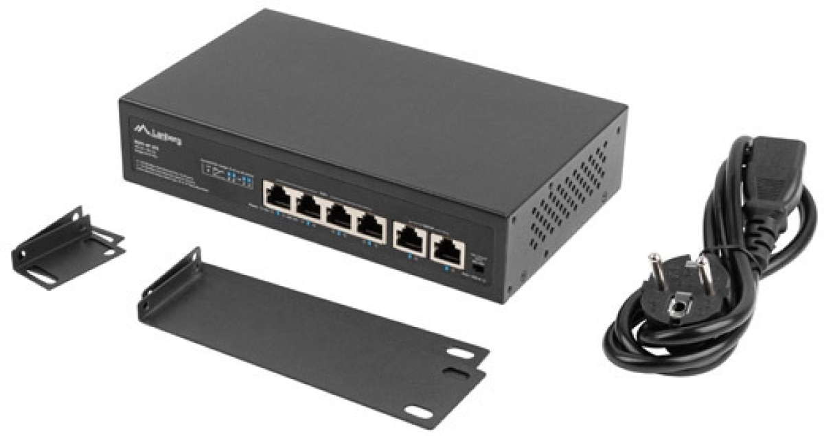 Комутатор/Суич Lanberg switch 4x 100mb poe+-2x 100mb unmanaged rack 10"-19" fast ethernet 60wна ниска цена с бърза доставка - BestPC.BG