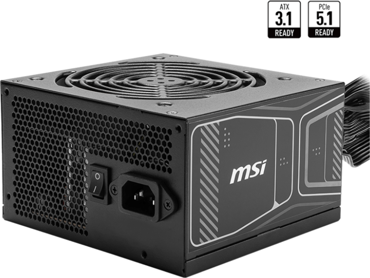 Захранване MSI MAG A850GN PCIE5 - 120 мм. размер на вентилатора, 100~240 VAC, 850 W, ATXна ниска цена с бърза доставка - BestPC.BG