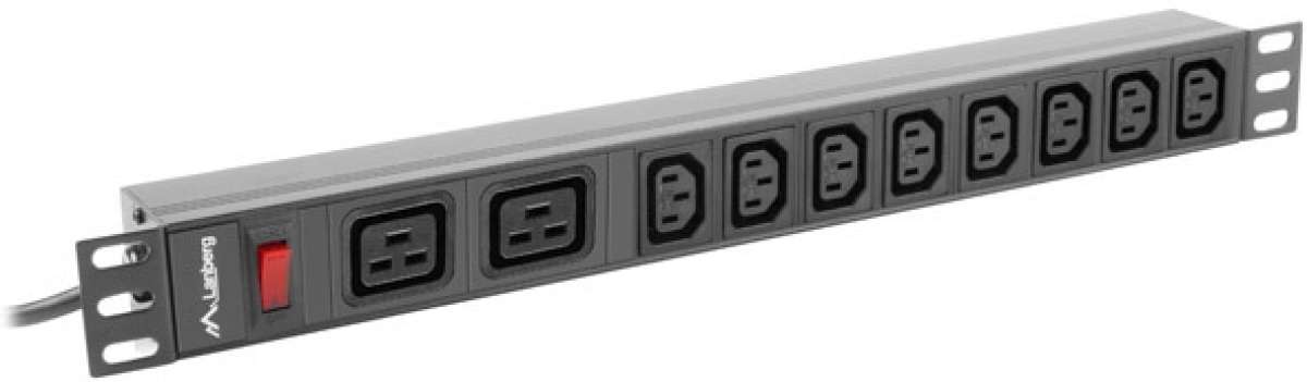 Контакт за шкаф Lanberg power distribution unit (pdu) 19" 1U 16a 2m 2x c19 8x iec c13 sockets black c20на ниска цена с бърза доставка - BestPC.BG