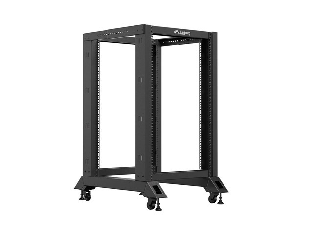 Шкаф за техника - Rack Lanberg open rack 19" 18U 600x800 blackна ниска цена с бърза доставка - BestPC.BG
