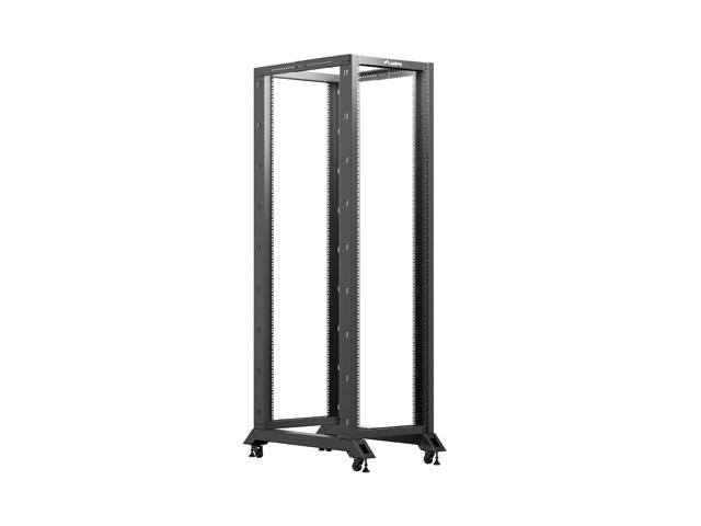 Шкаф за техника - Rack Lanberg open rack 19" 42U 600x1000 blackна ниска цена с бърза доставка - BestPC.BG